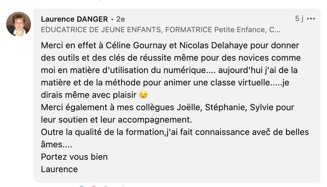 Laurence DANGER - animer une classe virtuelle